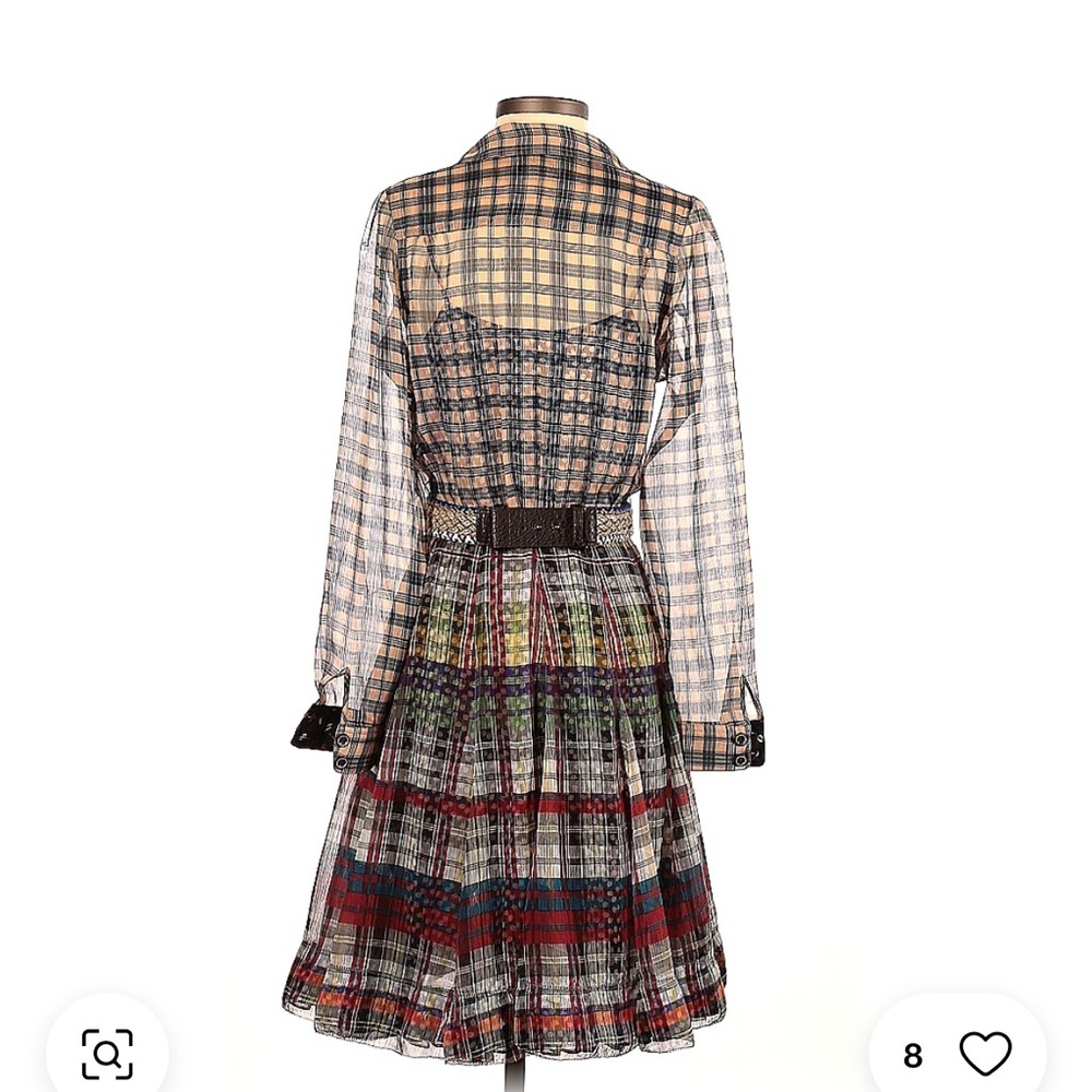 Plaid Multicolor Byron Lars Dress - Picture 2 of 2